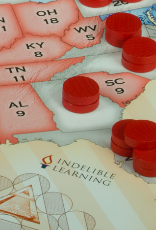 Election Lab board game closeup