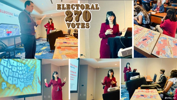 Dr Criley presenting Games for Civic Health in an Election Year.